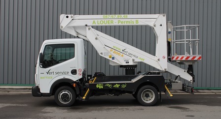 Location camion nacelle permis B à Battice Liège Belgique